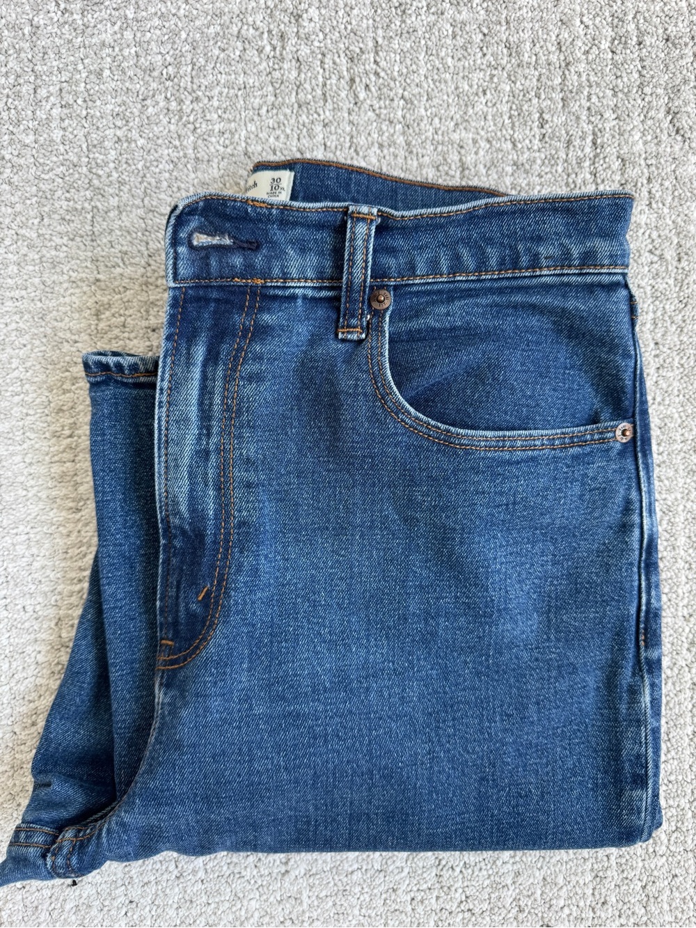 A&F Ankle Straight Ultra High Rise Jeans